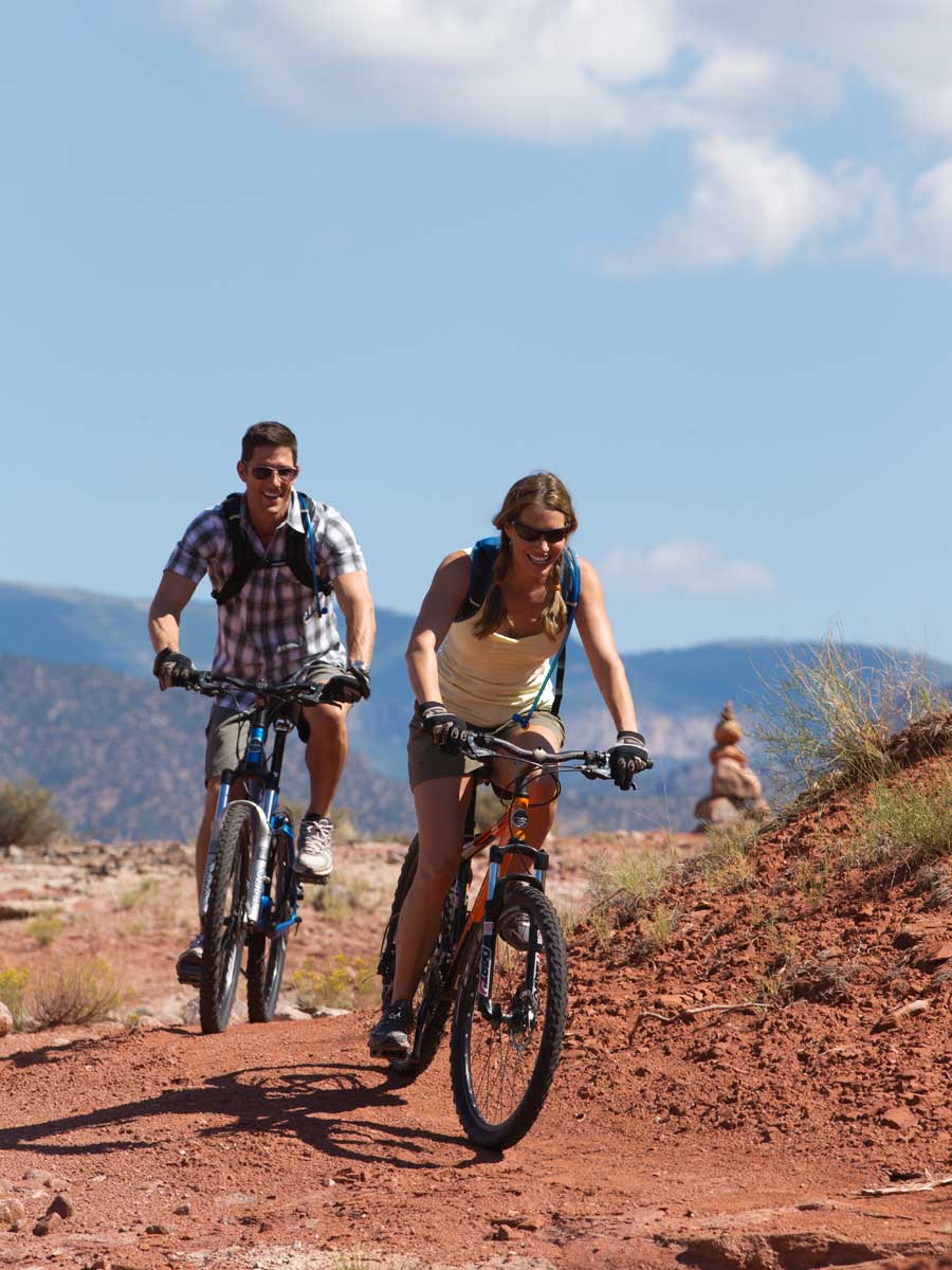 People on bikes near Gateway Canyon Resort