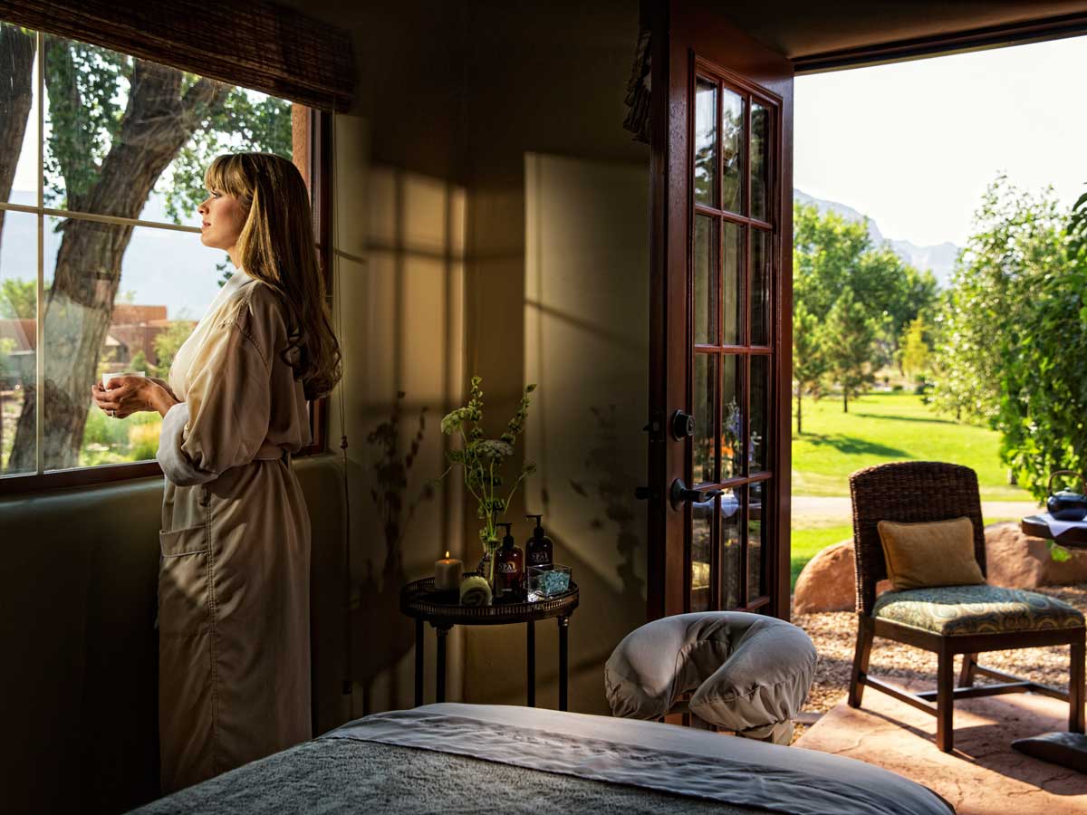 woman at spa at Gateway Canyons Resort