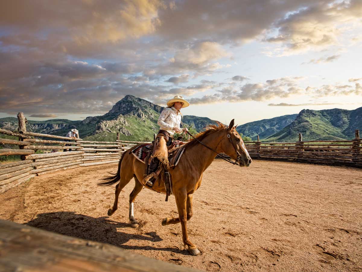 Woman Riding Horse